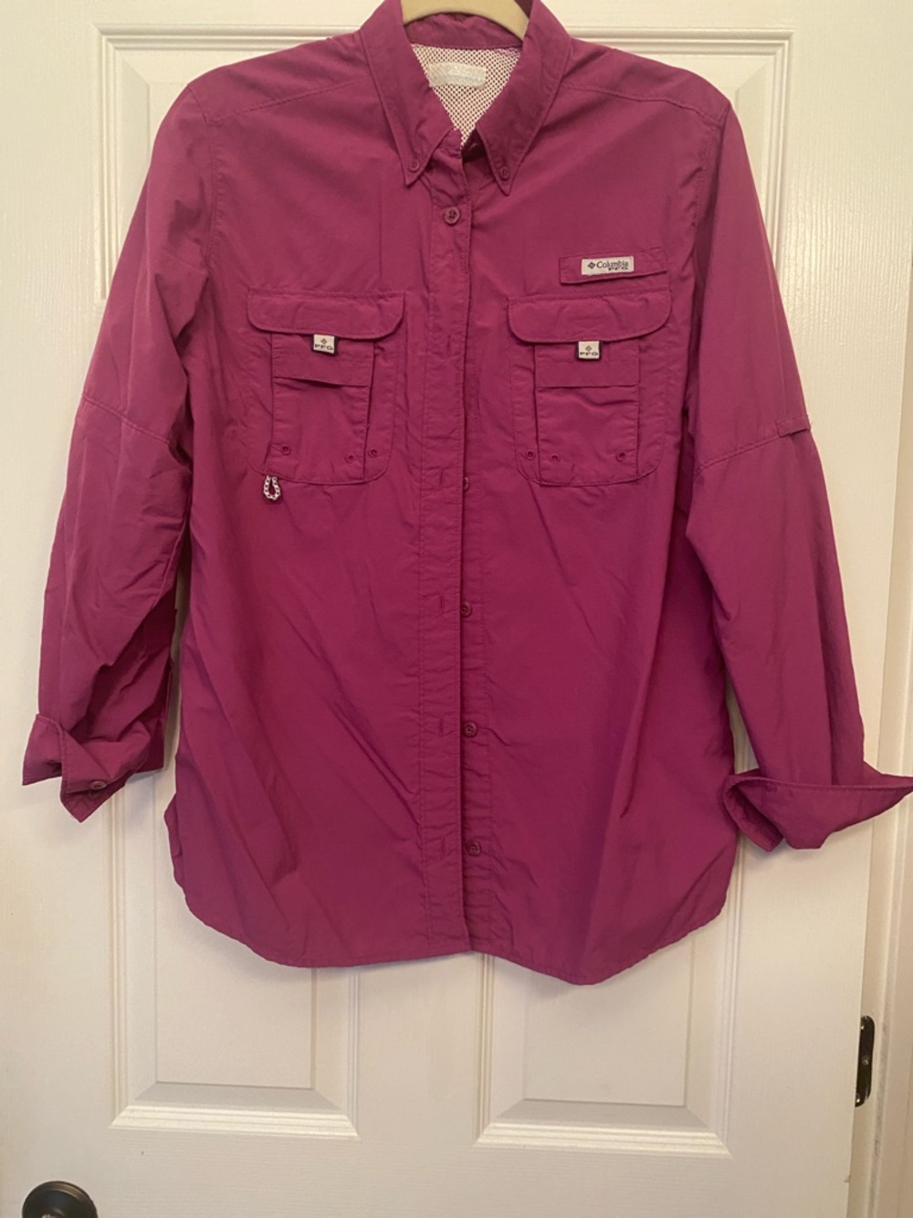 Columbia Women's Deep Magenta Outdoor Button-Up Shirt